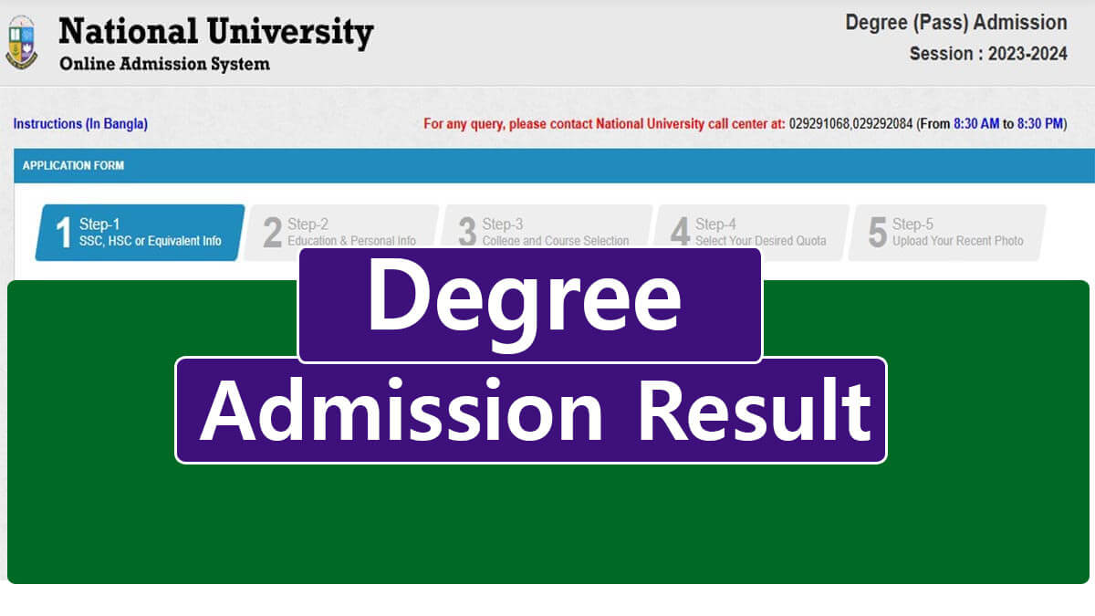 Degree Admission Result 2024