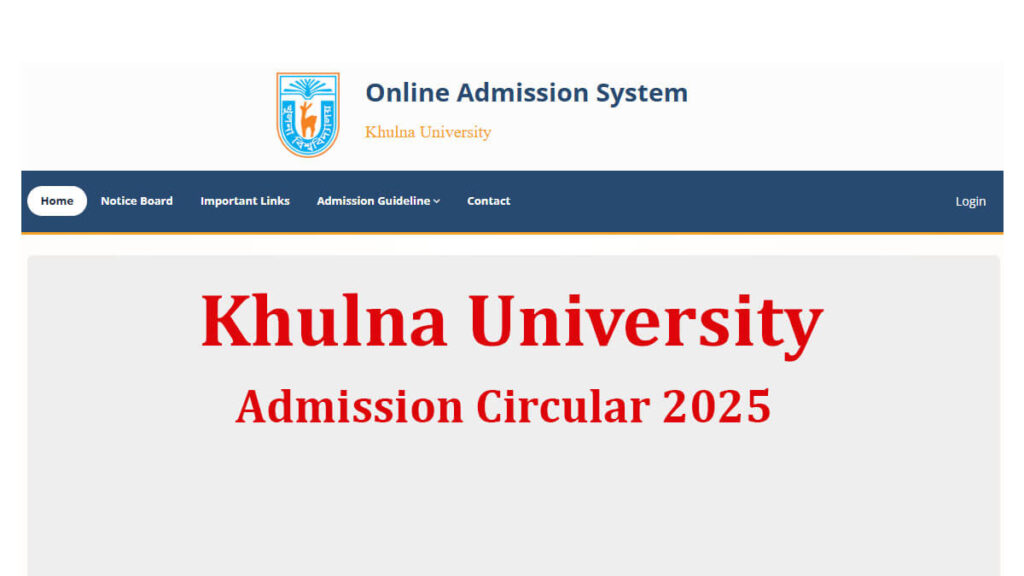 Khulna University Admission Circular 2025 Published